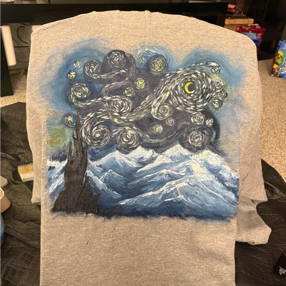 Gray Starry Night Sweatshirt - Picture 5 of 5